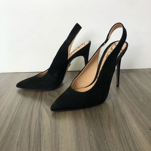 NEW Sam Edelman Dierdra Slingback Pump Black Suede